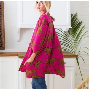 Emerson Fry leopard tunic wrap M/L